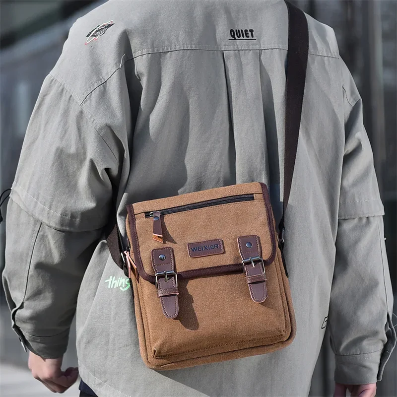 Retro Men Messenger Bags vintage Canvas Handbags Leisure Work Travel Bag Man Business Crossbody bags Briefcase for Male Bolsa 가방