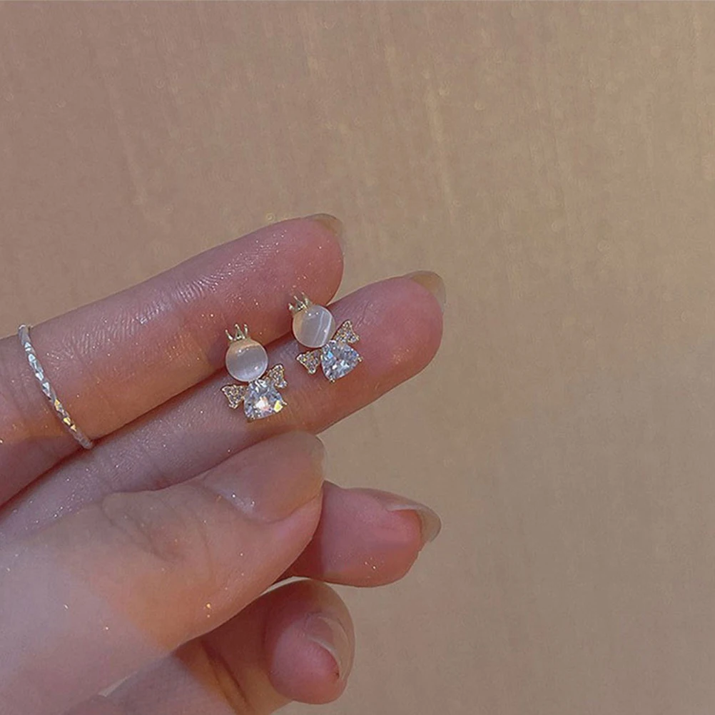 

Earrings Rhinestone Opal Piercing Jewelry Aesthetic for Women