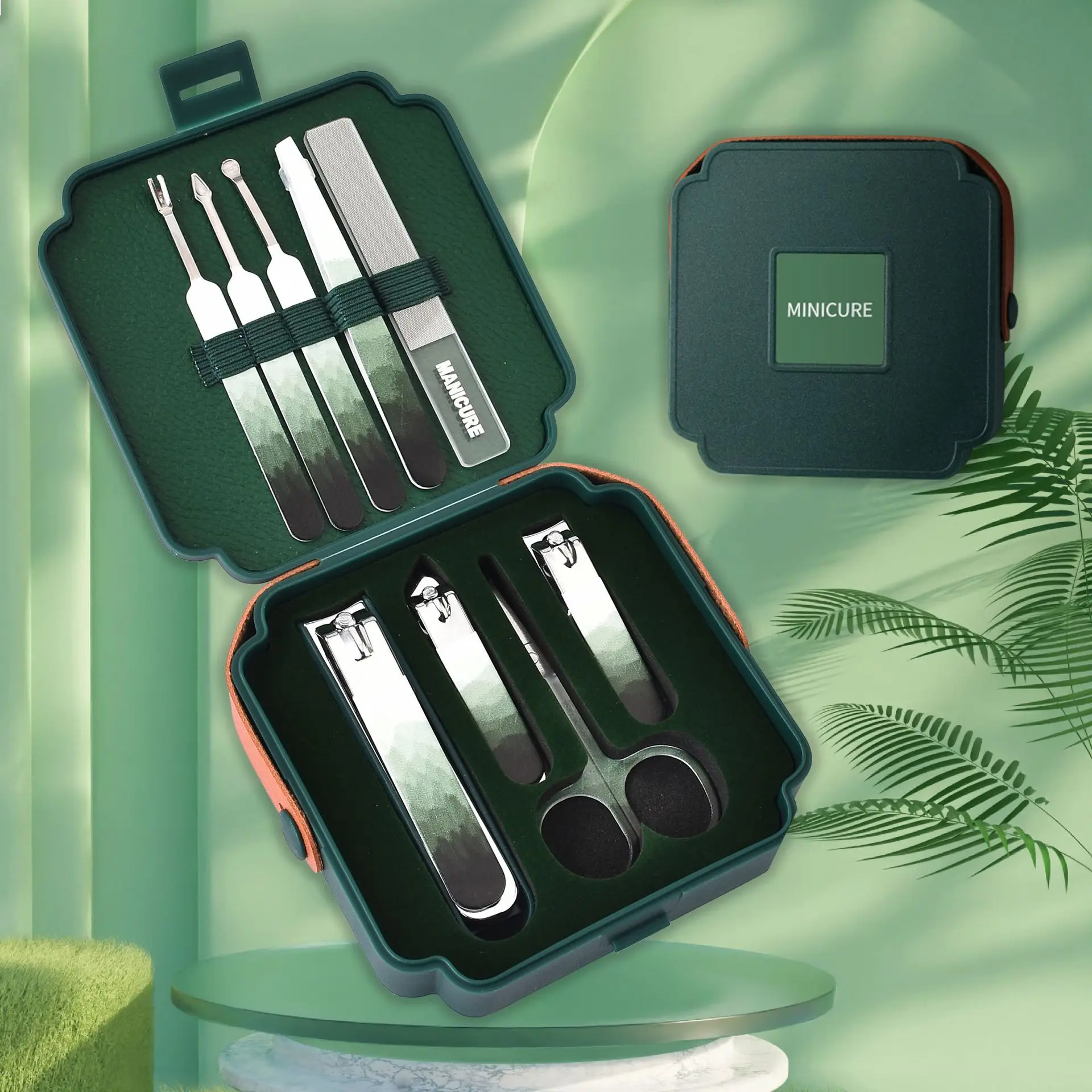 

Новый набор кусачек для ногтей из 9 предметов, кусачки для ногтей из нержавеющей стали с пинцетом и ушными ложками, профессиональные инструменты для ухода за ногтями для женщин