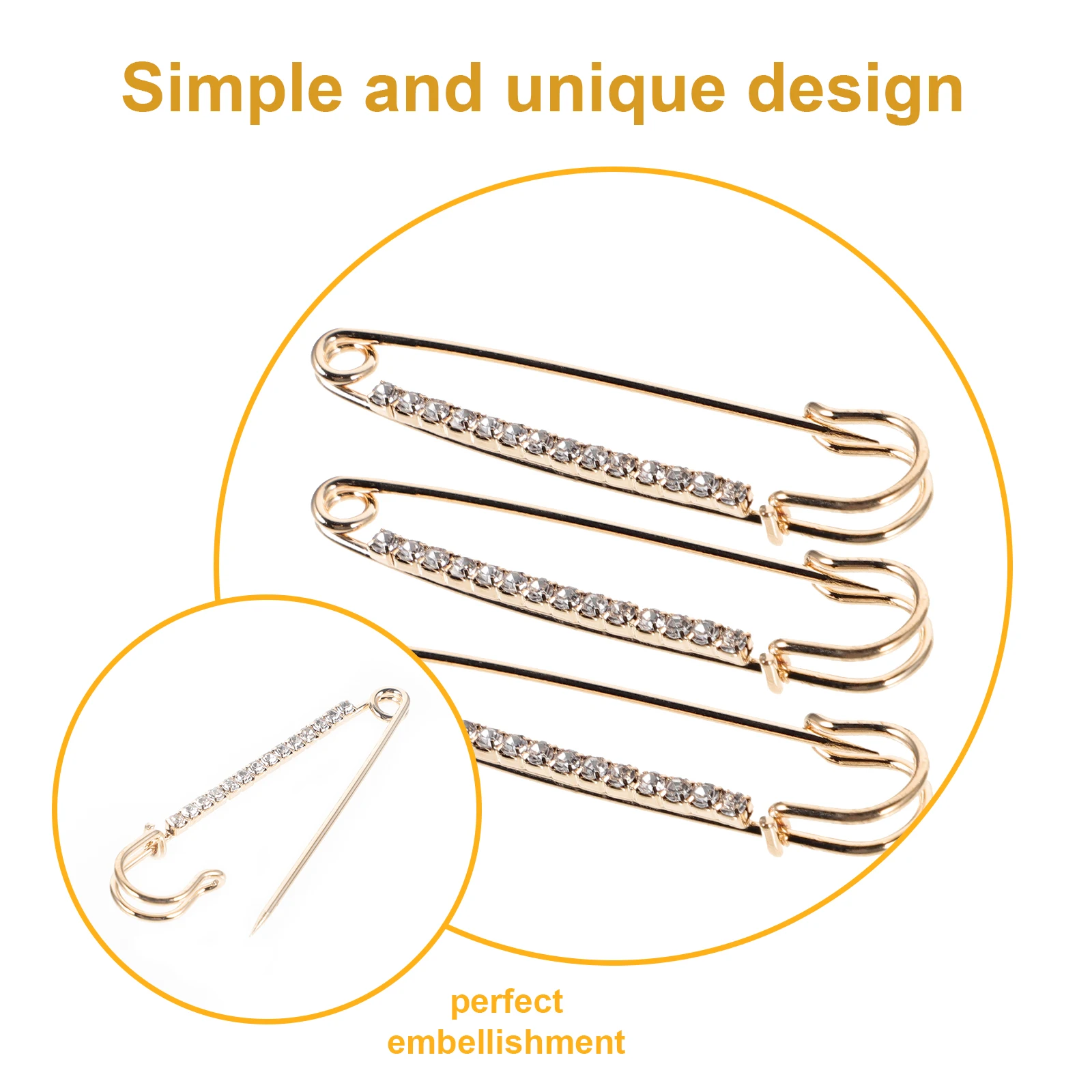 

12Pcs Anti-Show Safety Pins Sturdy Gold-Tone Fastener for Garment Repair DIY Jewelry Making Handmade Ornament Pin