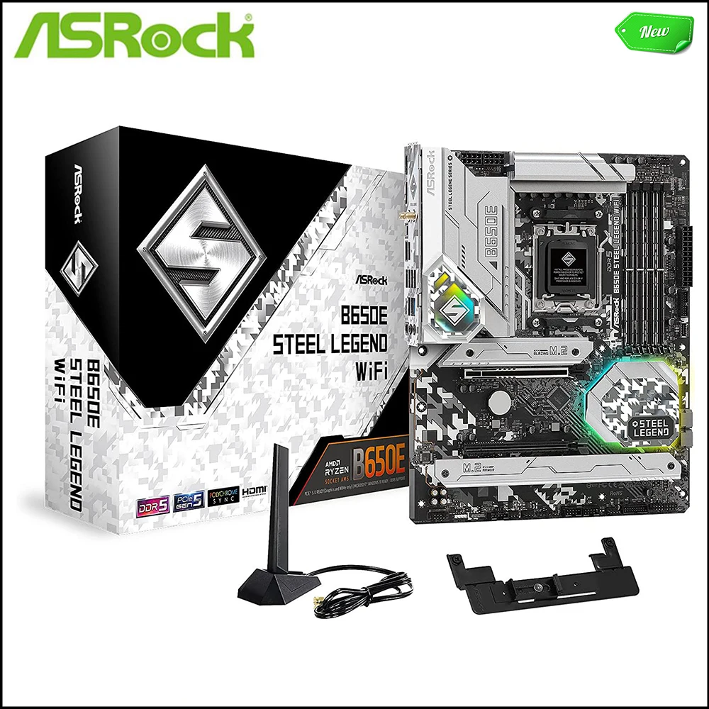 

NEW For ASROCK B650E Steel Legend WiFi Motherboards Socket AM5 DDR5 128GB For AMD B650 Desktop Mainboard M,2 NVME USB3.0