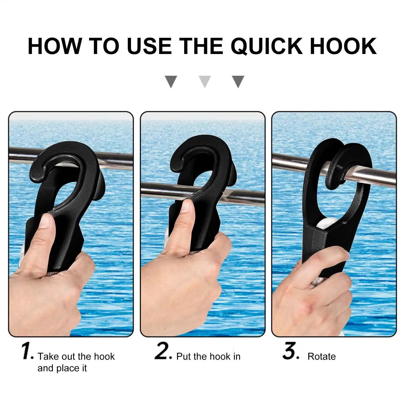Boat Bumper Holder Clips Quick Release Anti-Collision Hook Boat Hanger Safety Rail For Sport Cruiser Docking Marine Sea Lake