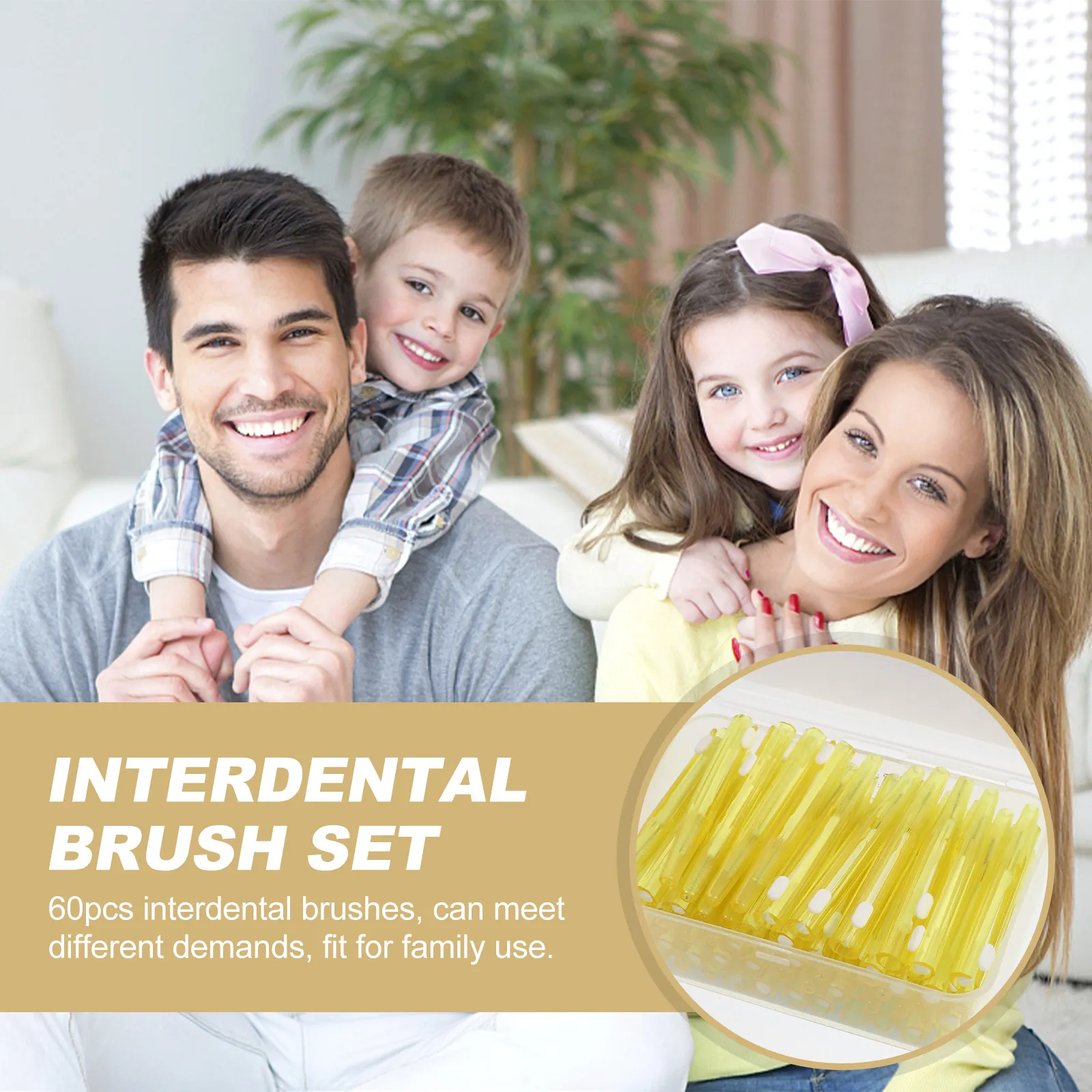 60Pcs Interdental Brushes Tooth Floss Picks Easy Use Oral Care Tool Dental Flosser Teeth Cleaning Portable Interdental Brush