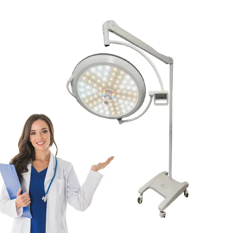 Portable Surgical Lamp Mobile Emergency Surgical Light examination light With Backup Battery Floor Surgery Light