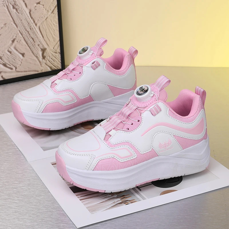 

Student Roller Sneakers (Boys & Girls): Lightweight Wheeled Sneakers, Teens' Roller Skates for Commuting