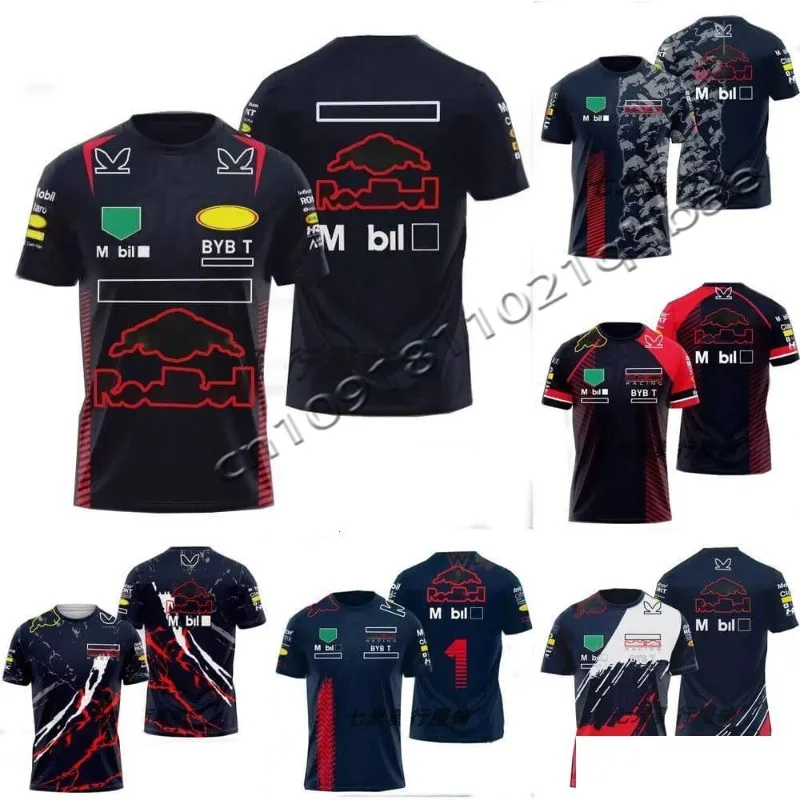 

2025 New Men's and Women's Racing Motorcycle T-Shirt Summer Breathable Quick Drying Special Edition Red Bull Sports Jersey