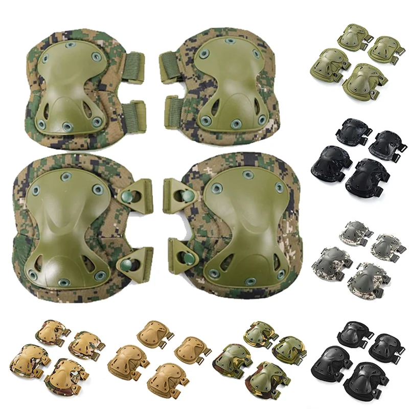 Tactical Knee Pad Elbow CS Tactical Armor Outdoor Sport Hunting Skating Military Protector Training Safety Gear Protective Pads