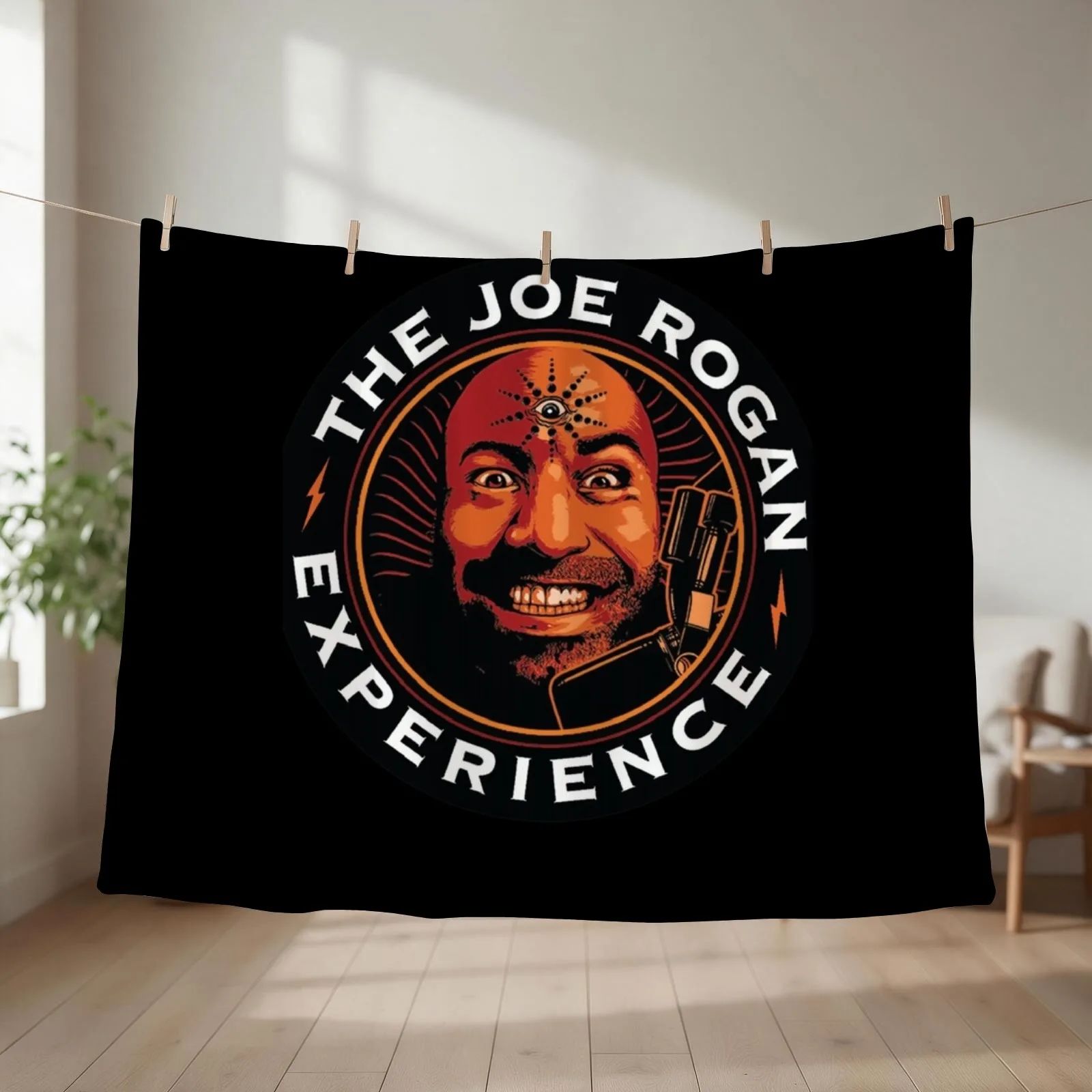 JRE Joe Rogan Experience Podcast Logo Classic . Throw Blanket couch cozy soft plush fuzzy picnic outdoor blanket