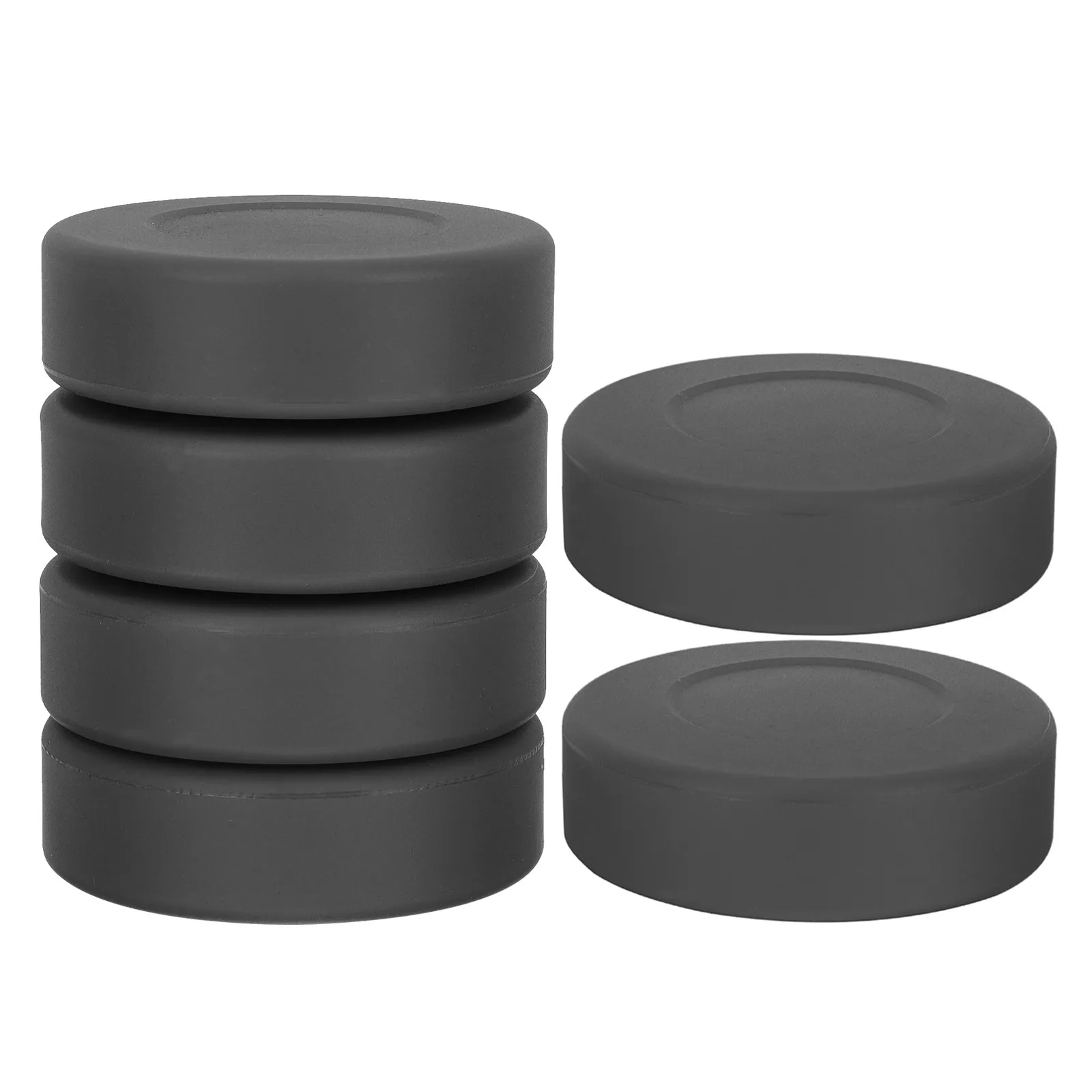 6Pcs Matte Ice Hockey Pucks Low Rebound Rubber Training Pucks Indoor Outdoor Hockey Practice Skating Drills Equipment