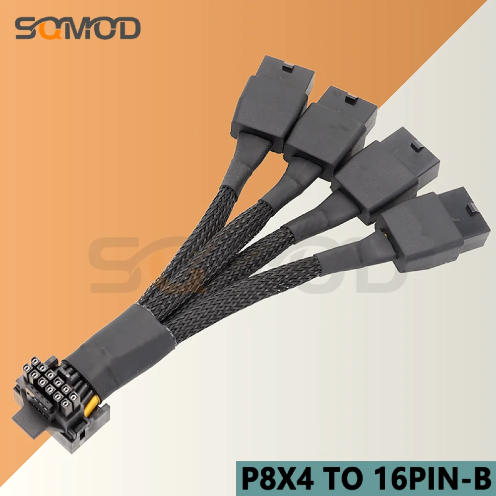 GPU RTX4090 RTX4080 series 16AWG 4x8pin 3x8pin PCI-e to 16Pin (12+4) PCI-e 5.0 12VHPWR Connector 90-Degree Elbow egp new product