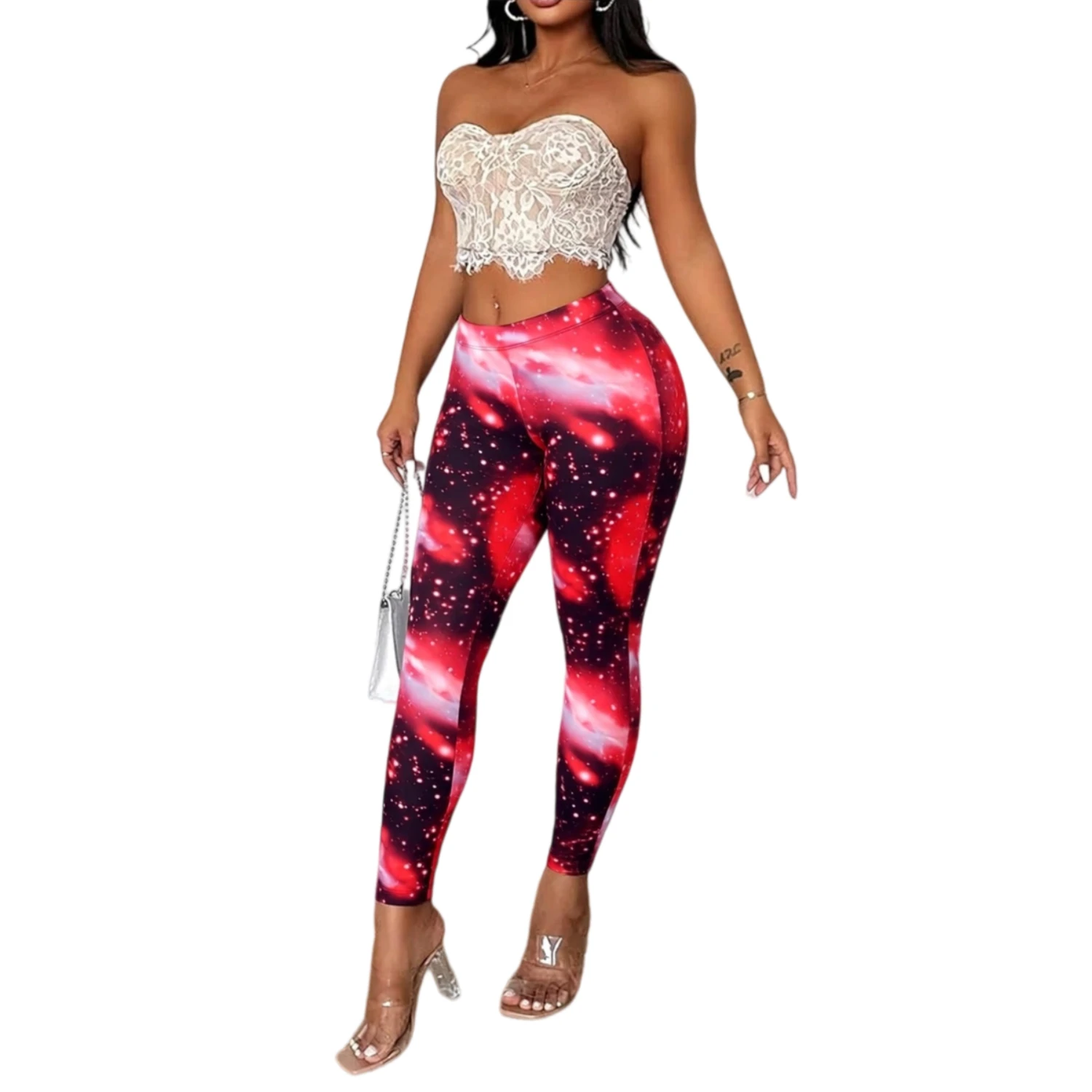 Leggings 3D Design Workout Leggings for Women High Waisted Leggings Buttery Soft Gym Athletic Workout Yoga Pants