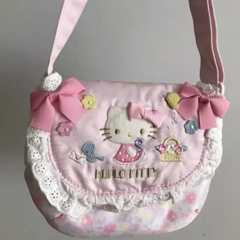 MBTI-Sac à Main Mignon Hello Kitty Initiated pour Femme, Broderie, Doux, Mode, Exquis, Bandoulière, Lolita, Esthétique, Vintage