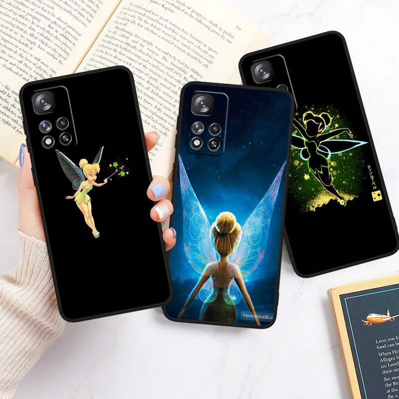 Disney Peter Pan Cute For Redmi Note 13 12 Turbo 11T 11P 11E 11S 10T 10S 10 9 Pro Plus Max Silicone Black Phone Case