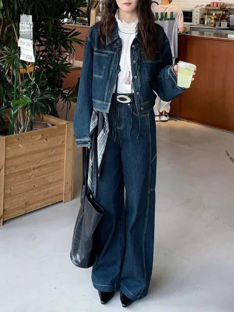 

IAN TSUI 2026 New Waed Straight Leg Jeans Women's Loose Fit Commuter Slimming Pants French Sle l Waist Cotton