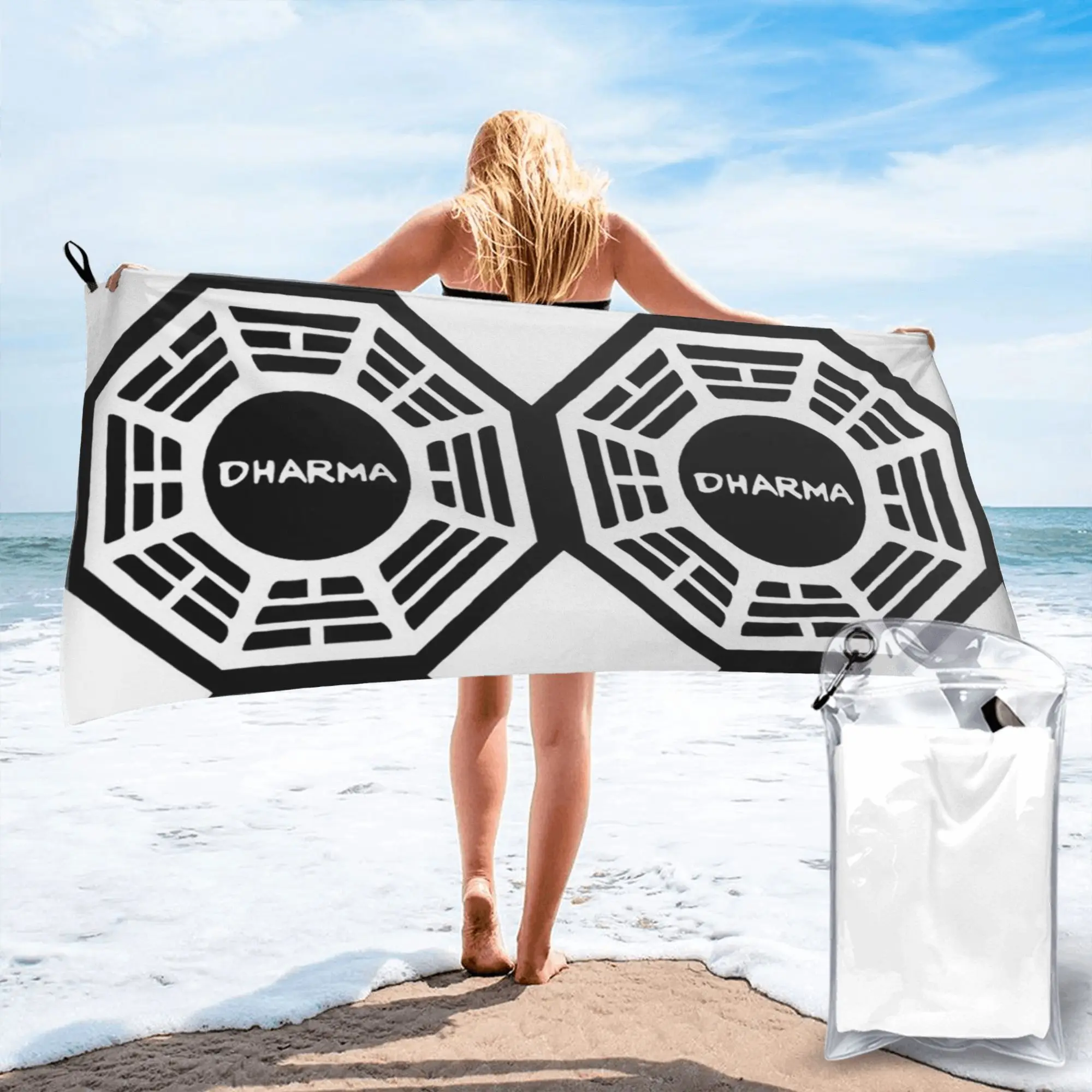 The Dharma Initiative Beach Towel Soft Microfiber Quick Dry Absorbent Quick Towels For Pool
