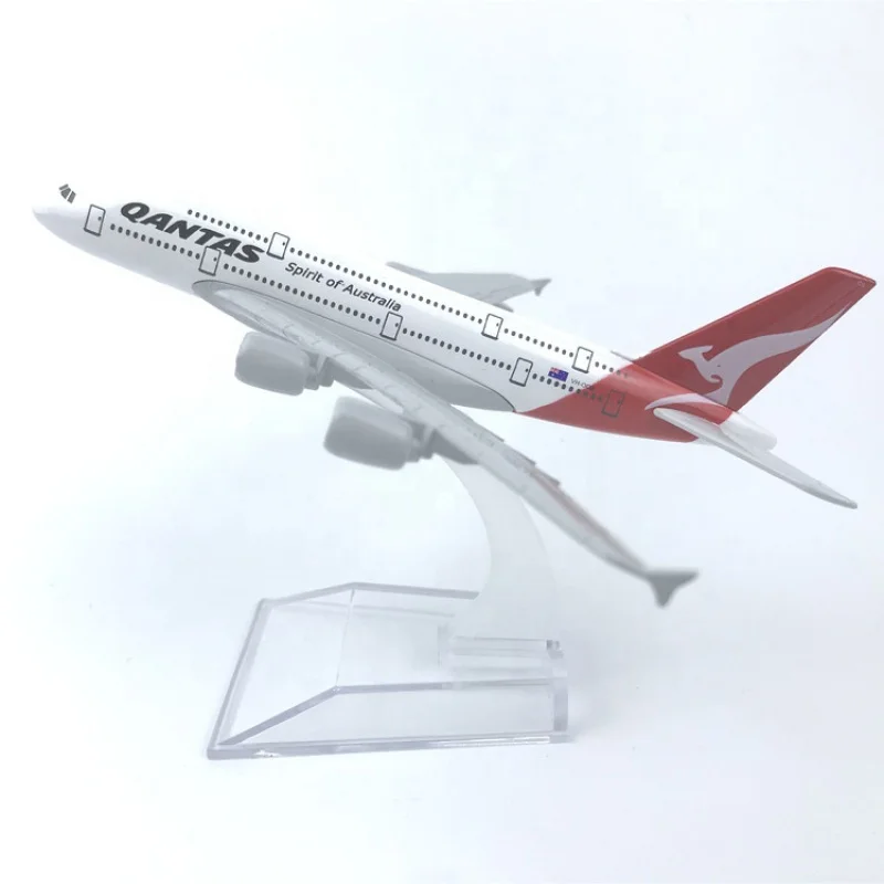 Vliegtuig 16Cm Legering Diecast Vliegtuigen Model Qantas A380 Vliegtuig Vliegtuig Vliegtuig Speelgoed Kids Cadeau