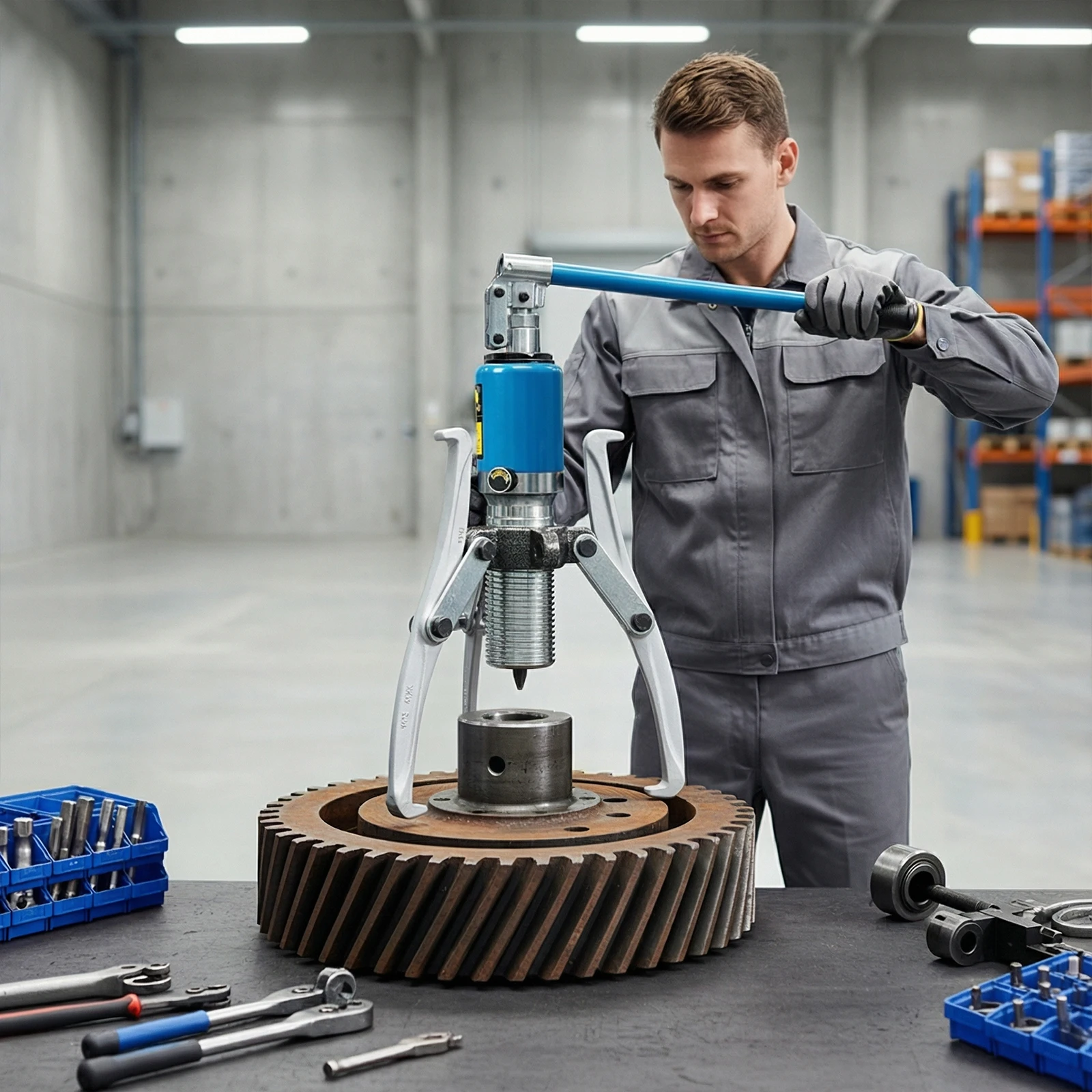 YL-20 Hydraulic Gear Puller Set Wheel Bearing Puller Kit with 2 & 3 Jaw Pulling Separator for Factory Repair Site Vehicle