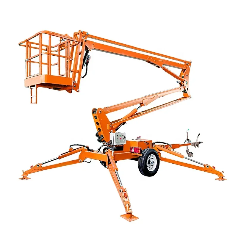 

22 Meters 200kg Concrete Vehicle Mounted Scissors Towable Spider Trailer Boom Lift