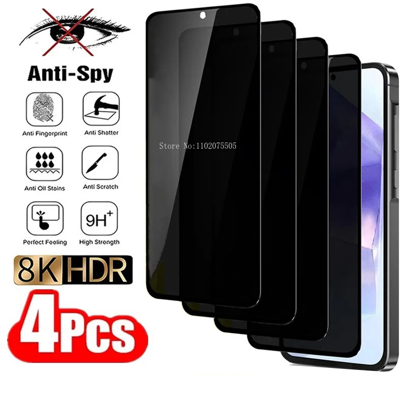 4PCS Privacy Screen Protector For Xiaomi Redmi Note 12 11 9 8 10 Pro 12S 11S 10S 9S Redmi 13C 12C 10C 10A 9C Free Fast Shipping