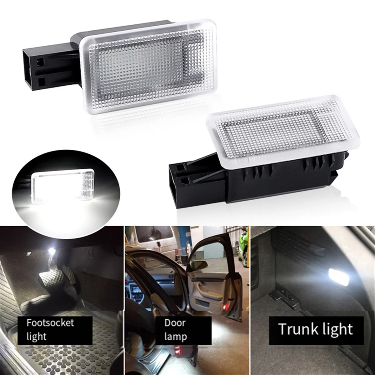 A15Z-1Pair LED Courtesy Luggage Trunk Boot Light Footwell Welcome Door Lamp for Volvo V40 V40CC V60 S60 S80 XC40 1286317