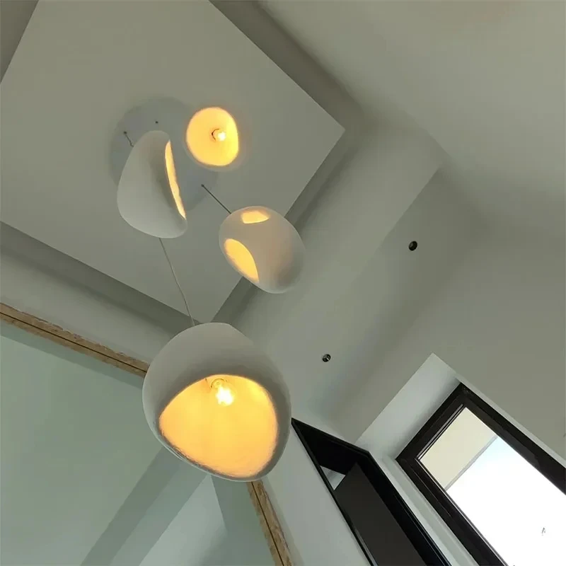 Staircase Chandeliers Wabi-sabi Creative Lamp Designer Japanese LED Chandelier Home Decor Living Duplex Indoor Pendant Lighting