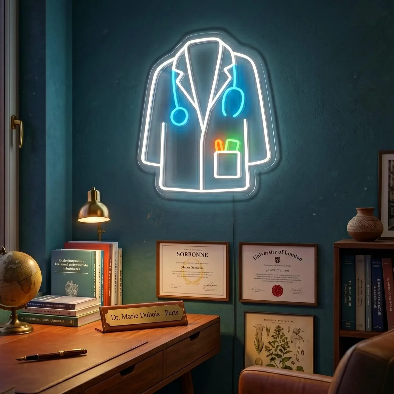 Medical Lab Gifts - Doctor Lab Coat Neon Sign,Multicolor Medical