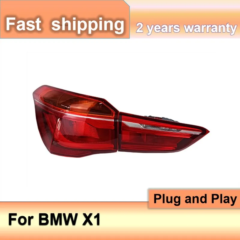 مصباح سيارة لسيارات BMW X1 الخلفية الذيل ضوء 2016 2017 2018 BMW X1 الضوء الخلفي X1 الخلفي DRL الضباب الفرامل بدوره إشارة عكس #5