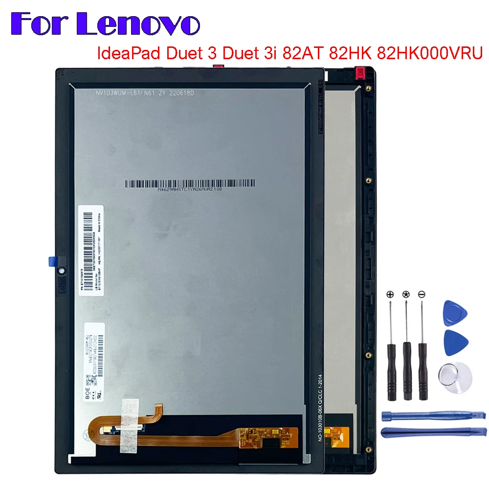 

New For Lenovo IdeaPad Duet 3 Duet 3i 82AT 82HK 82HK000VRU 10.3" LCD Display Touch Screen Digitizer Assembly Replacement Parts