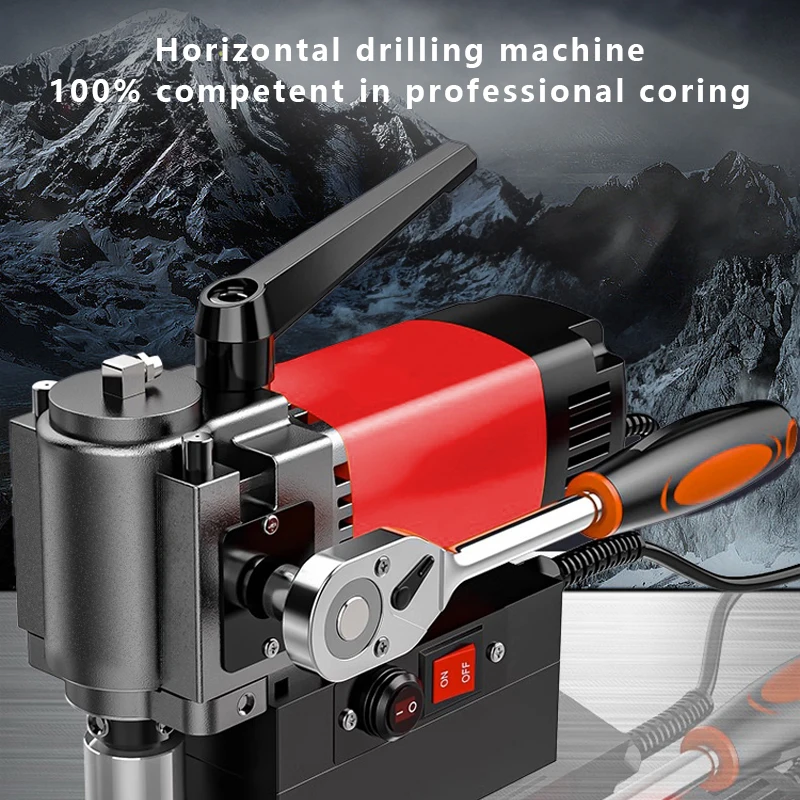 AOCKE AX35H Electric Magnetic Drill Floor Drill Powerful Magnetic Drill 220V Portable Industrial Grade Drilling Machine