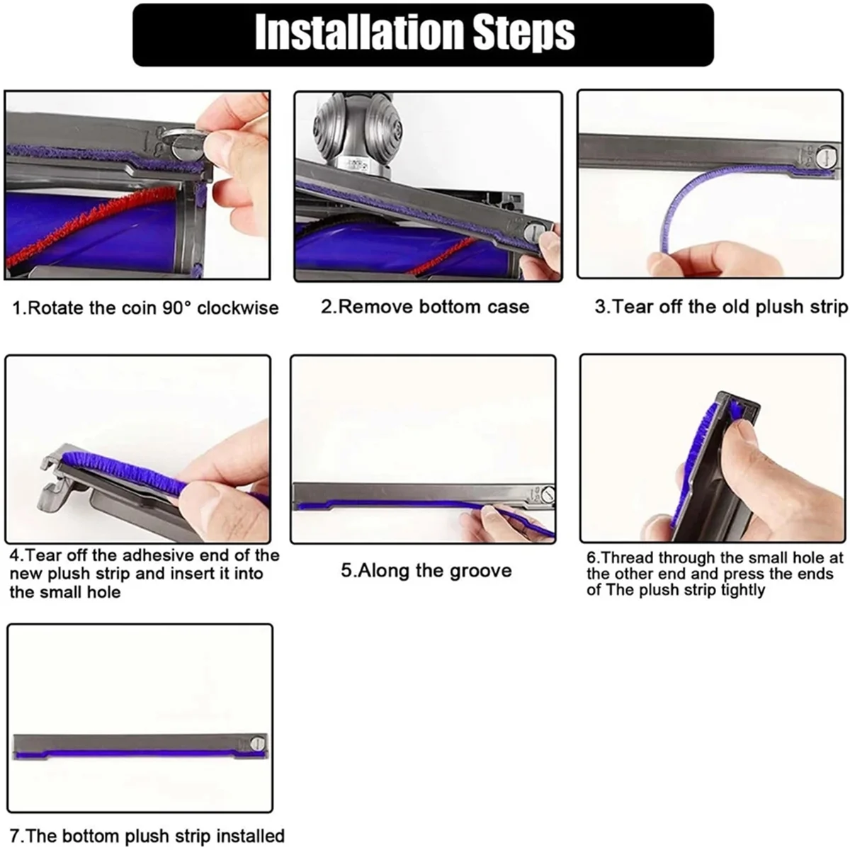 ท่อสายท่ออ่อนสำหรับ Dyson V6 V7 V8 V10 V12 V15 DC58 DC62 DC59 DC72เปลี่ยนหัวดูดฝุ่น