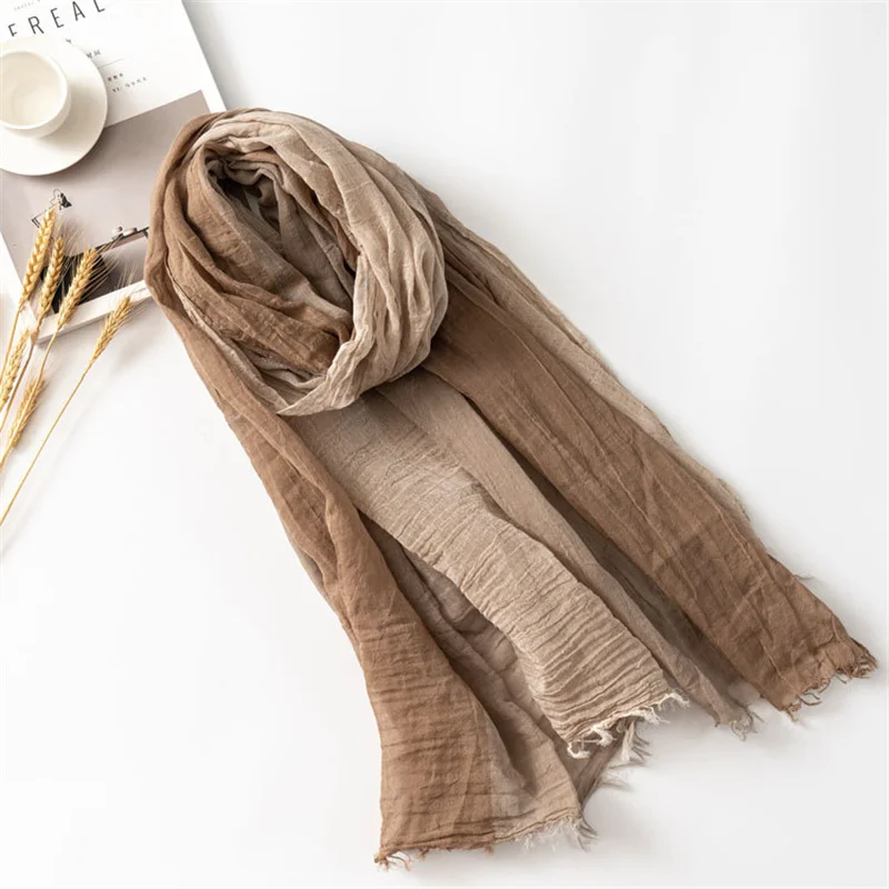 Patchwork Cotton Linen Men Scarf Autumn Winter Striped Tassel Scarf Men\'s Shawl Wrap Fashion Casual Male Bufandas Accessories