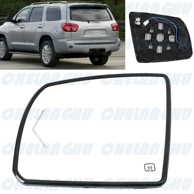 

Left Side Heated Rearview Mirror Glass With Turn Lamp for Toyota Sequoia/Tundra 2011 2012 2013 2014 2015 2016 MGA08562