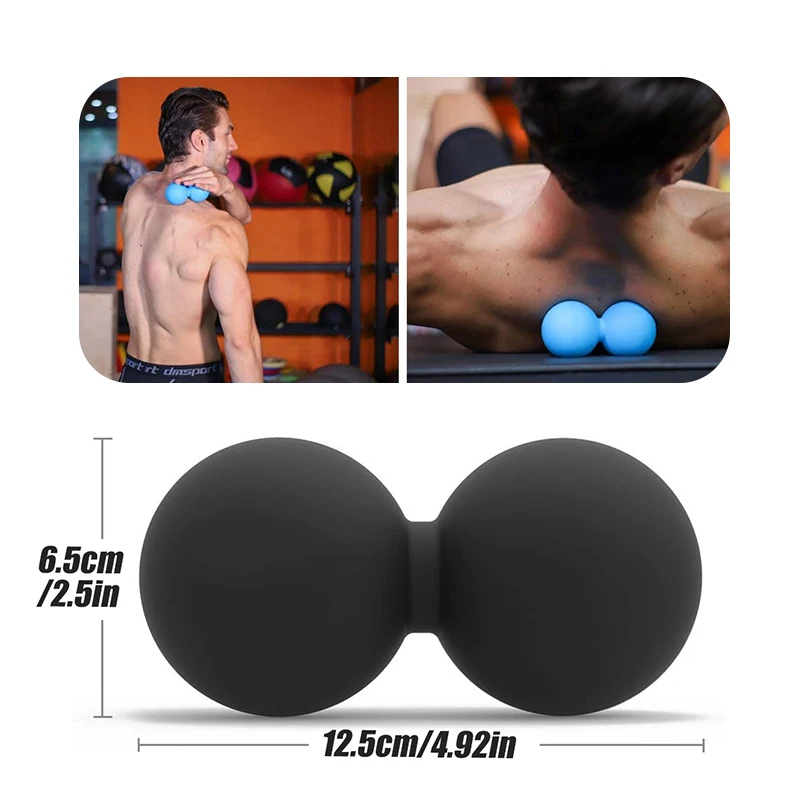 1pcs Silicone Peanut Ball Yoga Fascia Joint Double Ball Muscles Cervical Foot Head Neck Yoga Press  Mofang