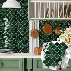 10pcs Self Adhesive Wall Tiles, Heat Resistant Peel And Stick Kitchen Backsplash, Waterproof Wall Tiles, Stickers For Home Decor