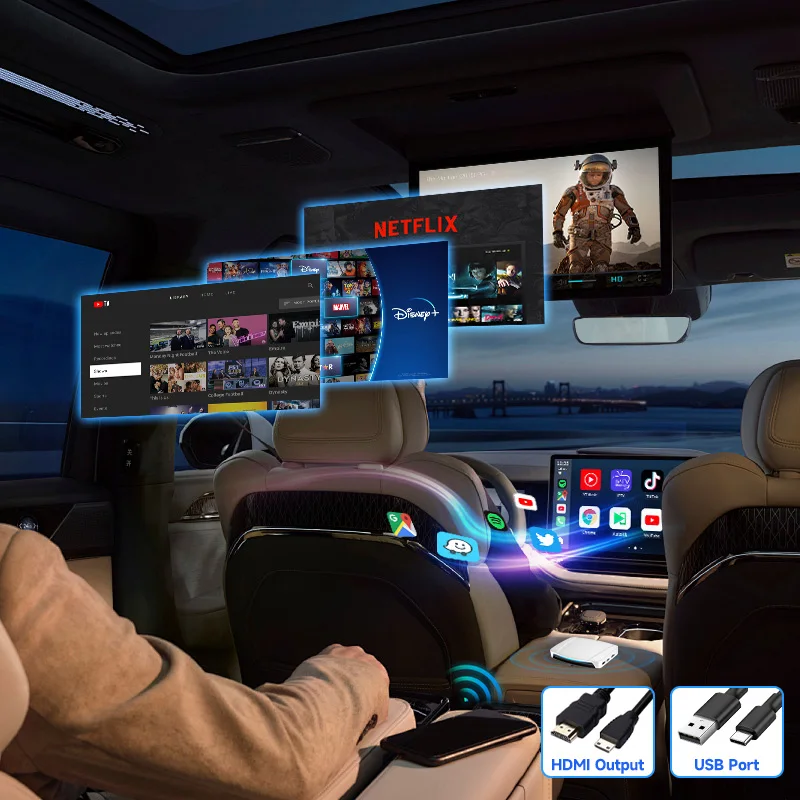 Carlinkit OEM de Fábrica, Reproductor Multimedia Portátil de 8 GB y 128 GB, Android 13 14, TV Box, Dongle, Tbox, Uhd, HDMI, Usb, Ai, Smart Box, Car Play