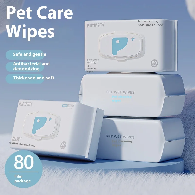 

Pet Eye & Ear Cleaning Wipes 80pcs - Gentle pH Balanced Tear Stain Remover for Dogs Cats Hypoallergenic (VOHC-VEA Tested)