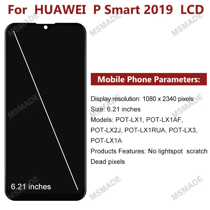 Choice For Huawei P Smart 2019 Display Screen Touch Digitizer Replacement Parts For P Smart 2019 LCD POT-LX1 POT-LX2J Parts