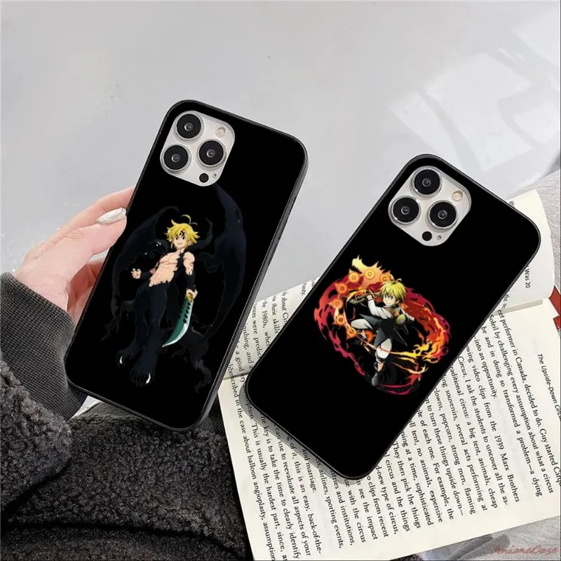 Meliodas Anime Phone Case For IPhone 14 13 12 11 XS X 8 7 6 Plus Mini Pro Max SE 2022 Soft Black Cover