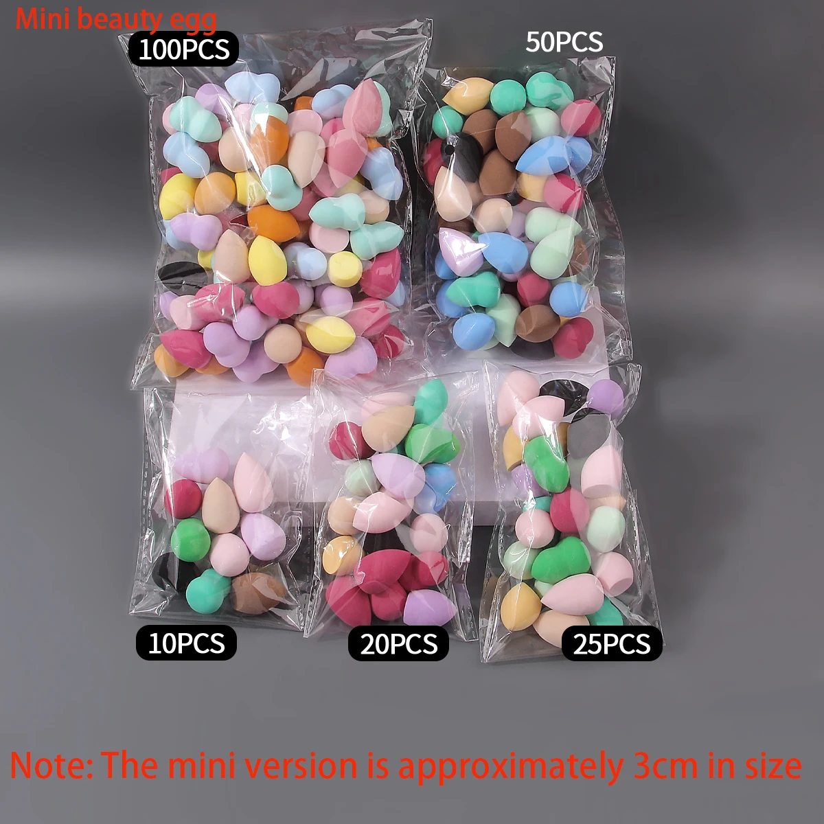 10/20/25/50/100PCS Mini Random Makeup Sponges | Random Colors & Shapes for Liquid/Cream/Powder | Blending Beauty Sponge Bulk Set