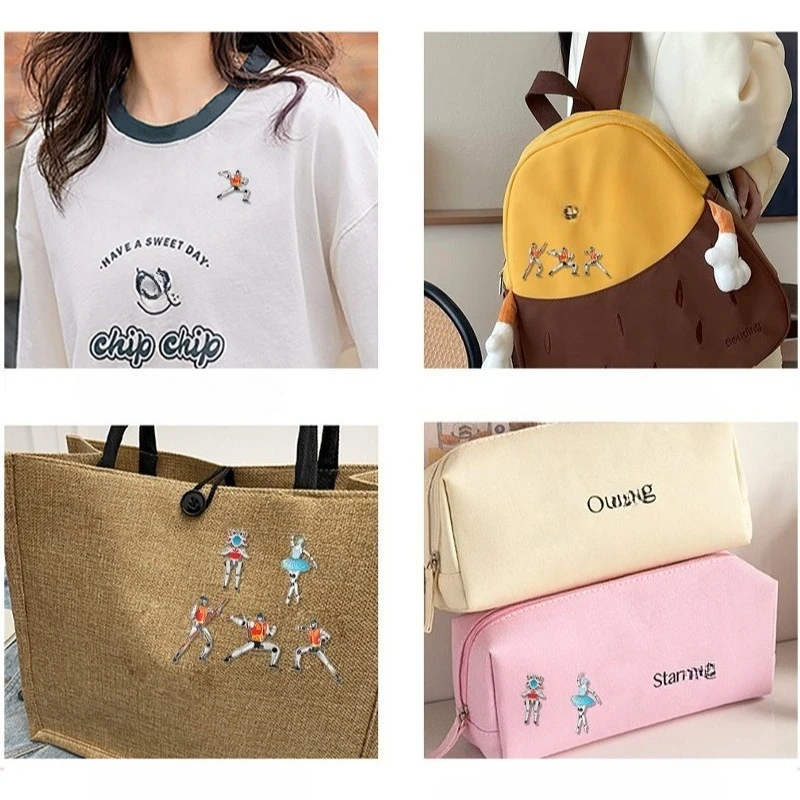 Cartoon AI Robot Brooch Mech Warrior Martial Arts Ballet Metal Badge Pin DIY Clothes Bags Shoes Hat Scarf T-shirt Jeans Unisex view 5