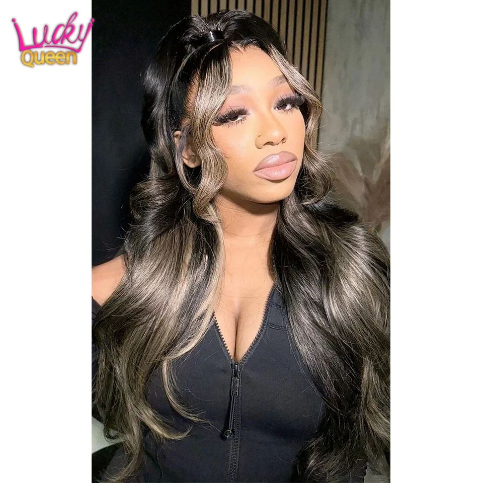 P1B White 27 Highlight Human Hair Wigs 100% Body Wave 13X6 Hd Lace Frontal Wig Lace Front Wig Brazilian Wigs Original Colored view 2
