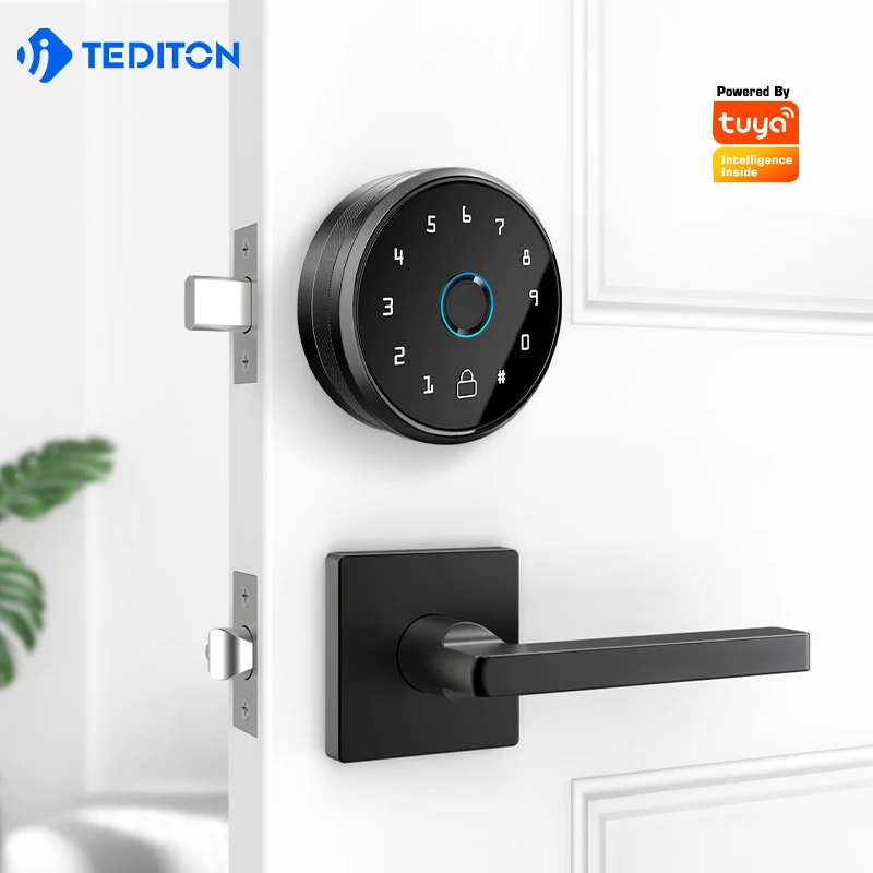 Tediton Hotselling Wifi APP Deadbolt Lock Keypad Wireless Fingerprint Smart Door Lock Deadbolt