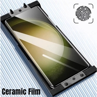 1-2PCS Ceramic Soft Film for Samsung Galaxy S24 S23ultra s25 S22 S21 S20 Note 20 Ultra 10 Plus Full Glue Curved Screen Protector
