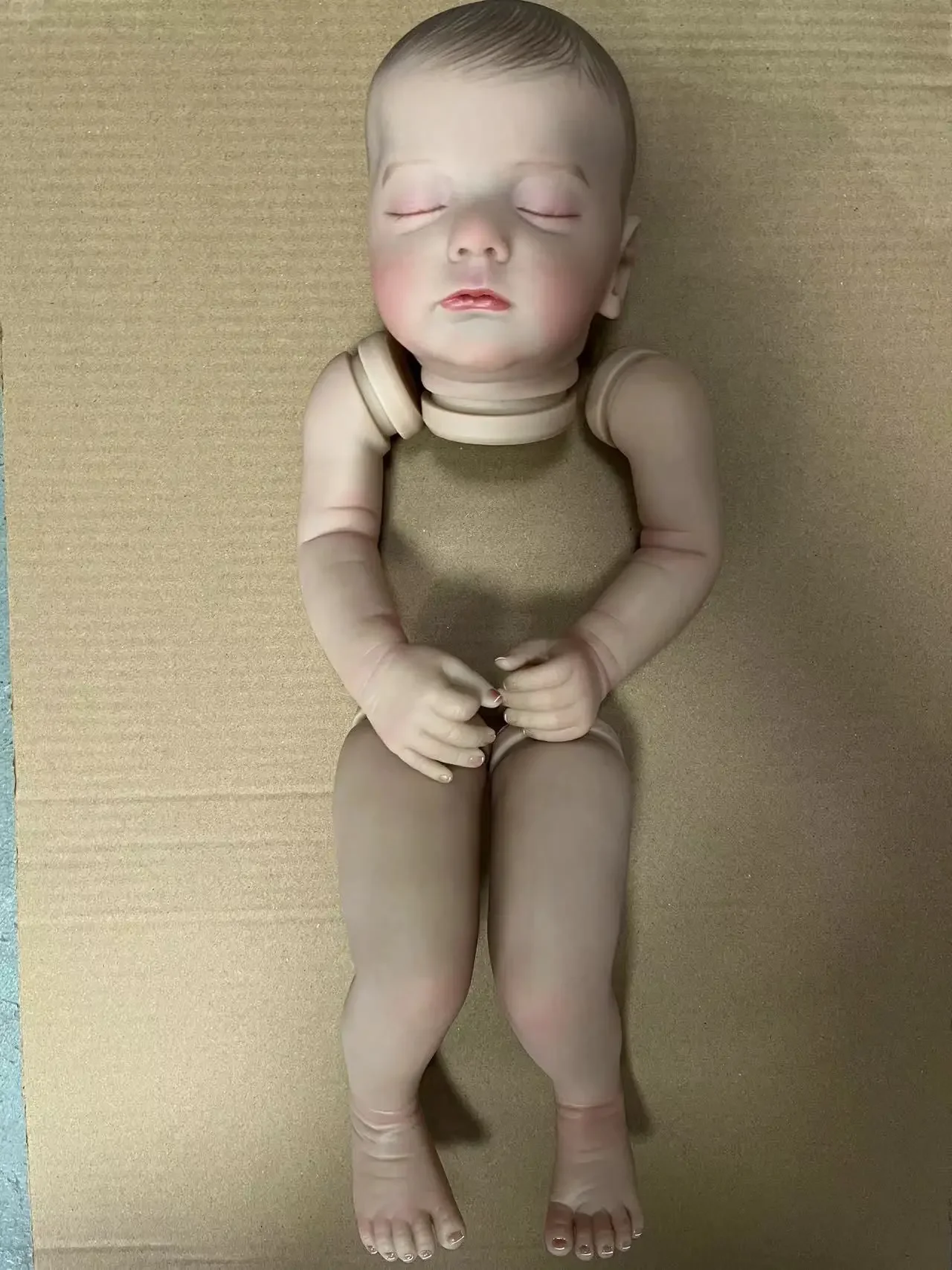 EGO 20inch Already Painted Finished Reborn Doll Alessia with Cloth Body Hand Painted with Visible Veins