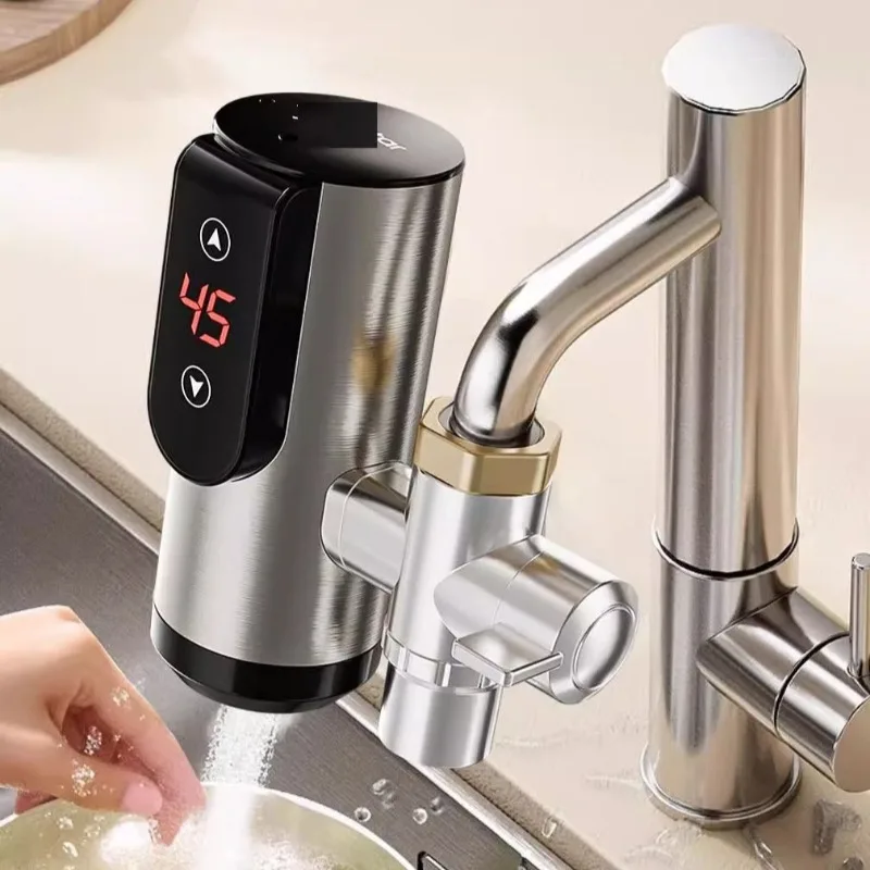 

Home Electric Heating Faucet Kitchen Instant Heating Single Hole Faucet Connecting Heater Convenient Bathroom Accessories