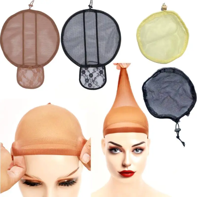 Сетчатый-купол-Парик-Кепка-Парик-Изготовление-Кружева-Нейлон-stocki-Кепка-Парик-Сетка-Плетение-Волос-Сетка-Для-Волос-Афро-Пуф-Шнурок-Хвост-Волос-Пучок-Сетка