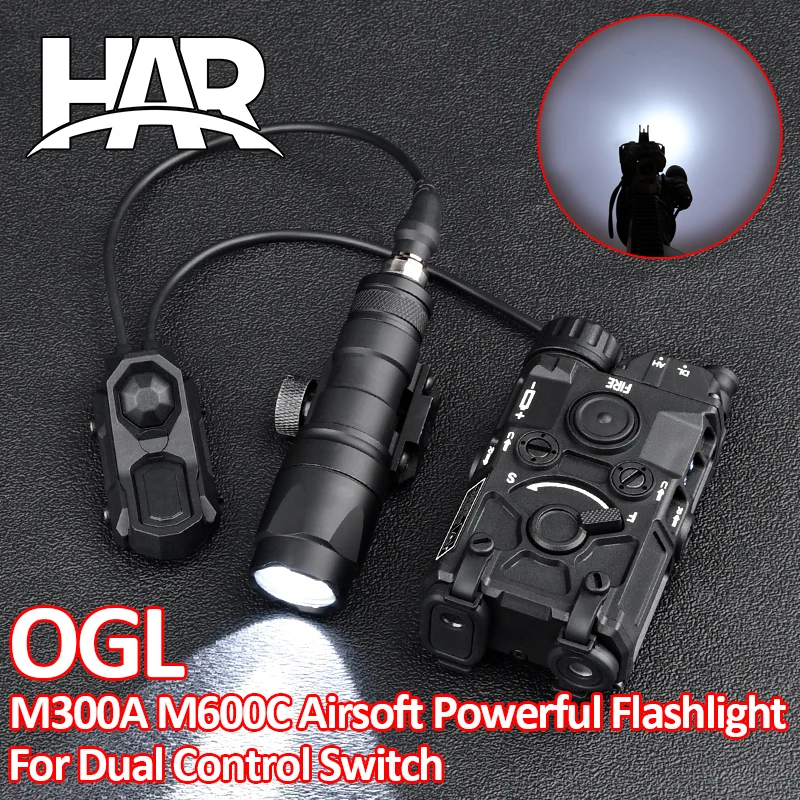 

WADSN Nylon Plastic OGL Red Blue Green IR Strobe Laser SF M600 M300 Flashlight With Pressure Switch Set Hunting Weapon Accessory