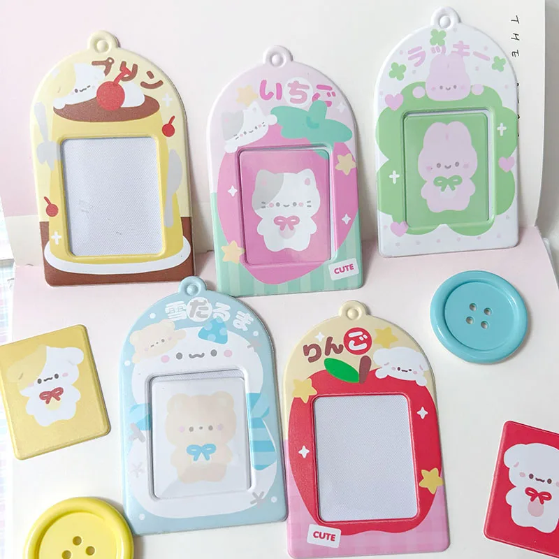 New Arrivals Cute Animal Photo Frames Kawaii Pudding Photocard Holder 2 Inch Kpop Photocard Sleeves INS Style Original Design view 5
