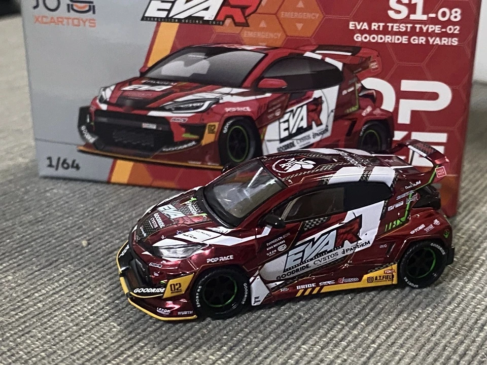 

Новый Tuoyi Poprace Alloy 1/64 Toyota Gr Supercar Коллекционный орнамент Yaris Eva гальваническая красная модель гоночного автомобиля