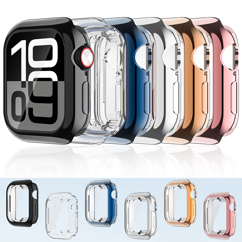 TPU-Abdeckung für Apple Watch Ultra 2 49 mm 45 mm 41 mm 42/38 mm 44 mm 40 mm Bumper-Displayschutzfolie iWatch-Serie 9 8 7 6 5 4 3 SE-Gehäuse